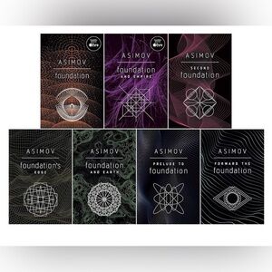 New Isaac Asimov Foundation Series Complete 7 Volume Paperback Set